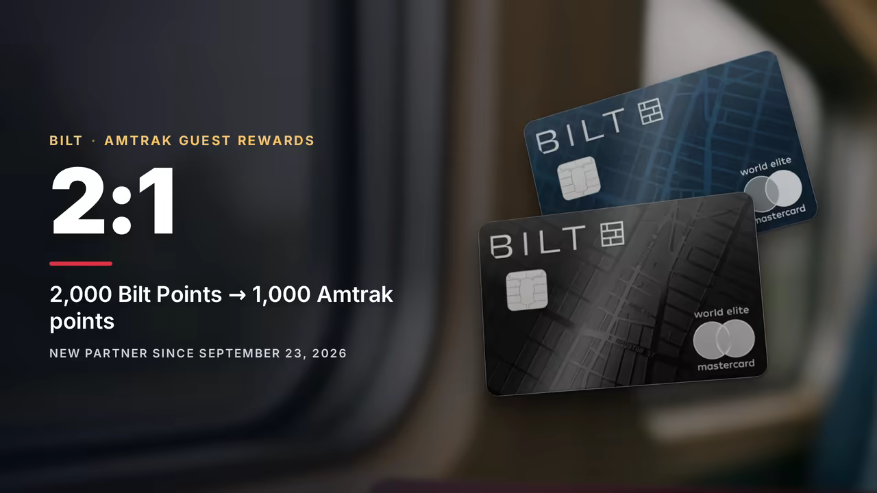 Bilt Adds Amtrak at 2:1: A Fun Option, Usually a Bad Deal (October 2026)