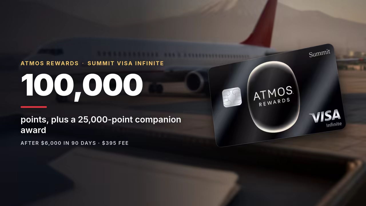 The Atmos Summit 100,000-Point Offer Pays When You Book Two People (October 2026)